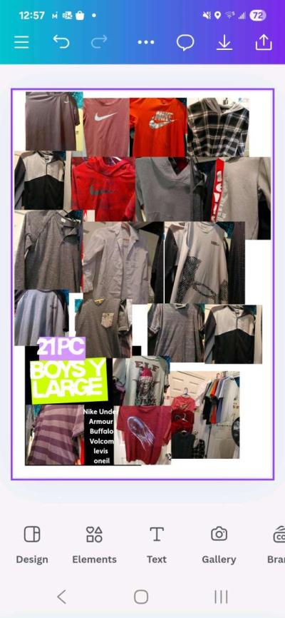 Youth size L 21 pc top lot Nike Under Armour and more