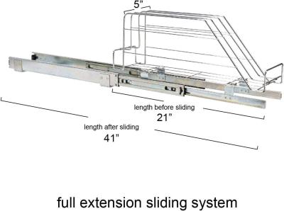 GLIDEZ CHROME STEEL COOKWARE AND BAKEWARE PULLOUT ORGANIZER - Thumbnail 4