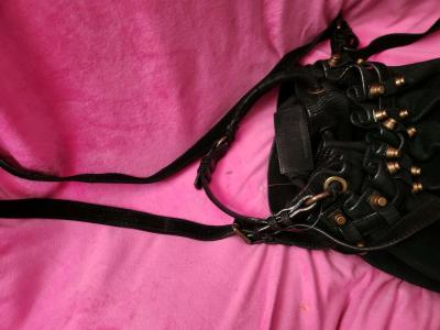 Alexander Wang black suede studded bag Diego Bucket bag - Thumbnail 4