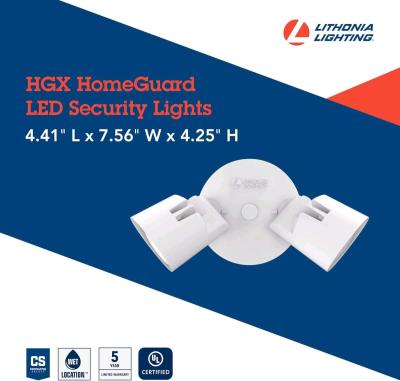 HOMEGUARD 2LIGHT LED OUTDOOR FLOOD LIGHTS WALL OR CEILING - Thumbnail 4