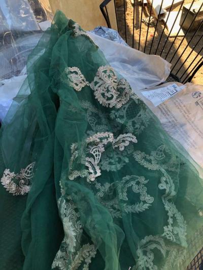 Quinceanera dress Emerald green rose gold - Thumbnail 3