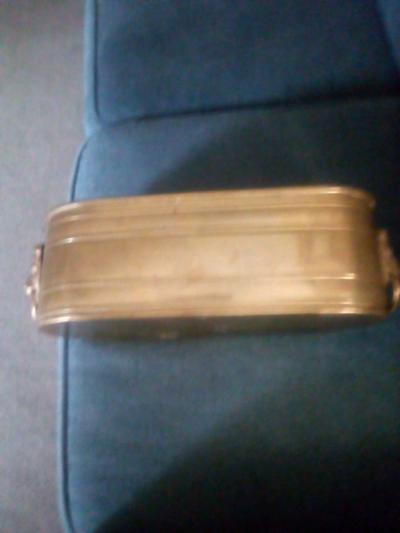 Antique brass planter