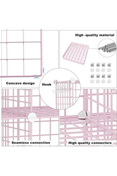 Metal Wire 8 Cube Organizer - Thumbnail 6