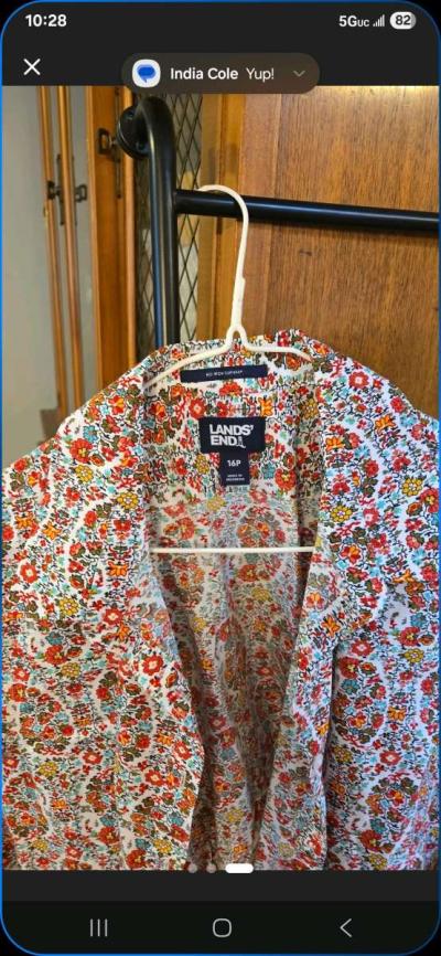 Lands End Womens 16P Supima long sleeve shirt - Thumbnail 6