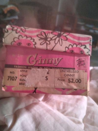 1950s Ginny doll in original dress diaper and box - Thumbnail 2
