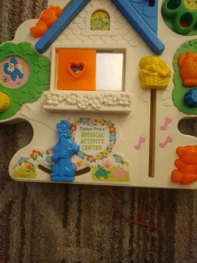 Vintage 1985 Fisher Price Musical Activity Center Baby Crib - Thumbnail 4