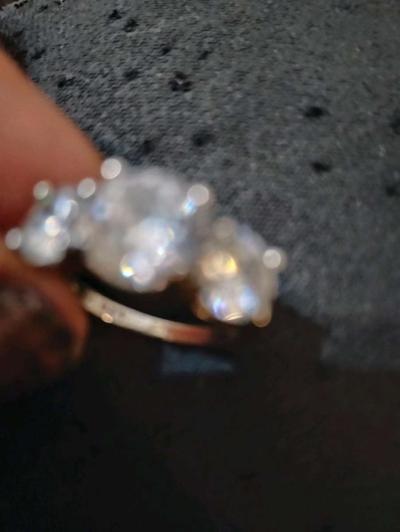 thre stones womens rings D 925 - Thumbnail 3