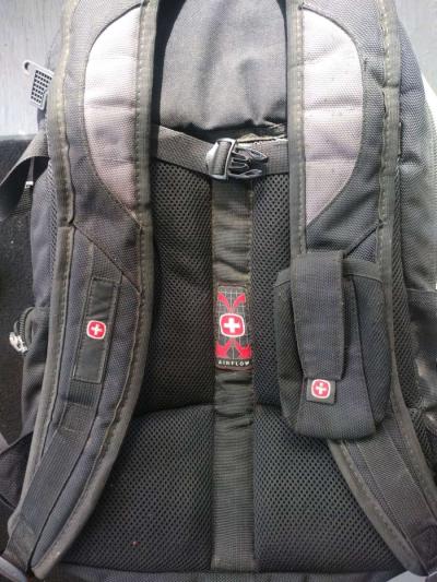 Backpack Swiss Gear Airflow Black Multi Compartments Lap Pad - Thumbnail 2