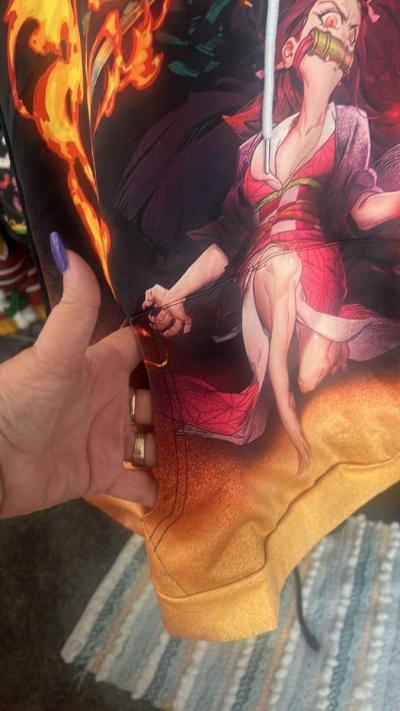 NWOT Demon Slayer With Tanjiro and Nezuko Hoodie Mens XL - Thumbnail 4