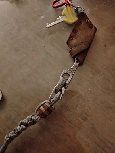 handcrafted custom made fixed blade utility knife - Thumbnail 6