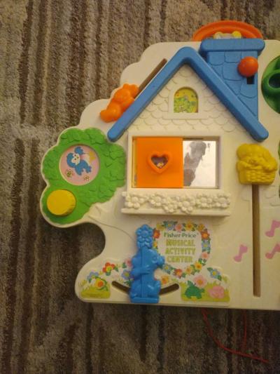 Vintage 1985 Fisher Price Musical Activity Center Baby Crib - Thumbnail 2