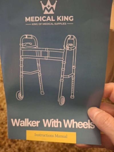 Adjustable walker with wheels - Thumbnail 6