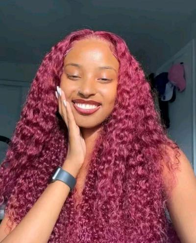 RedBurgundy Synthetic Wig - Thumbnail 5