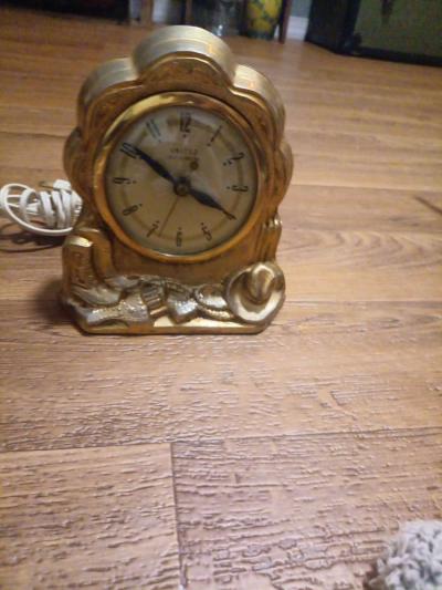 1950s United clock brass finish - Thumbnail 2