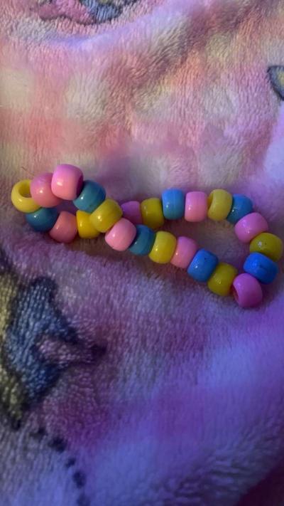 Easter Colorful Beaded Kandi Bracelet - Thumbnail 2