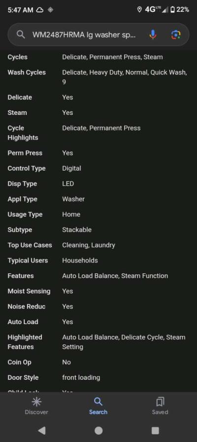 LG STACKABLE WASHER DRYER - Thumbnail 6