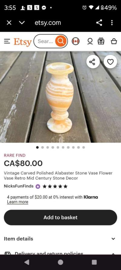 onyx swirl single bed vase - Thumbnail 6