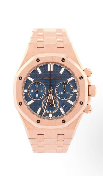 Audemars Piguet Royal Oak Chronograph 38mm  Blue Dial  18K - Thumbnail 2