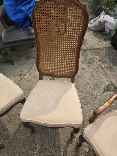 Antique Cane Back Dining Chair set of 6 - Thumbnail 5