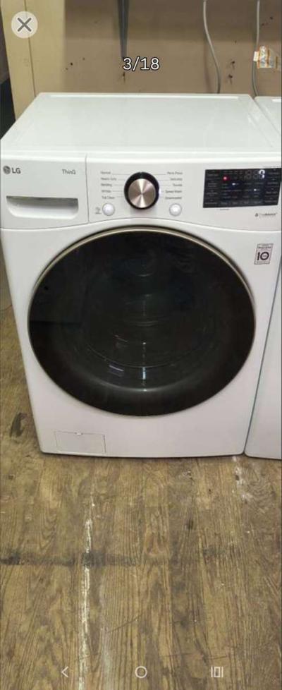 LG Elite White FrontLoad Washer  Gas Dryer Set  Stackable - Thumbnail 2