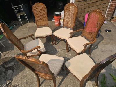 Antique Cane Back Dining Chair set of 6