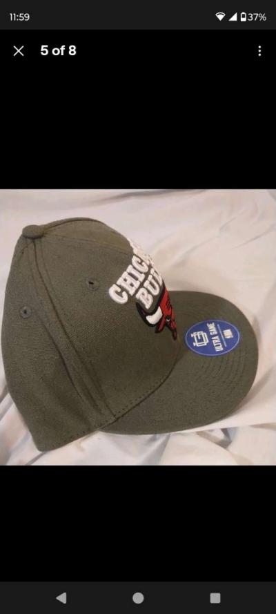 Ultra Game Chicago Bulls Snapback Hat Cap Olive Green NWT - Thumbnail 4