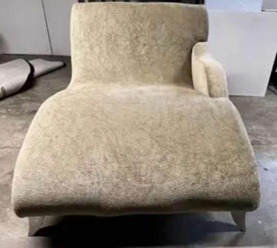 Double Wide Chenille Modern Curved Chaise Lounge - Thumbnail 4