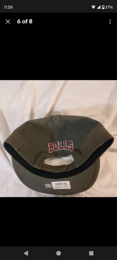 Ultra Game Chicago Bulls Snapback Hat Cap Olive Green NWT - Thumbnail 5