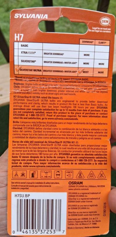 SILVERSTAR ULTRABRIGHTEST DOWNROAD  WHITER LIGHTH7 H7 - Thumbnail 5