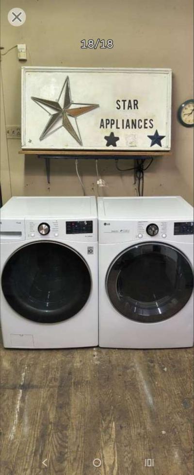 LG Elite White FrontLoad Washer  Gas Dryer Set  Stackable - Thumbnail 6