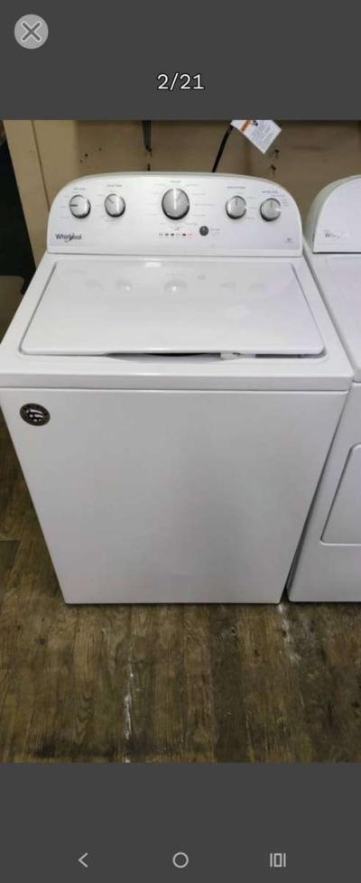 WHIRLPOOL WHITE TOPLOAD WASHER ELECTRIC DRYER SET - Thumbnail 2