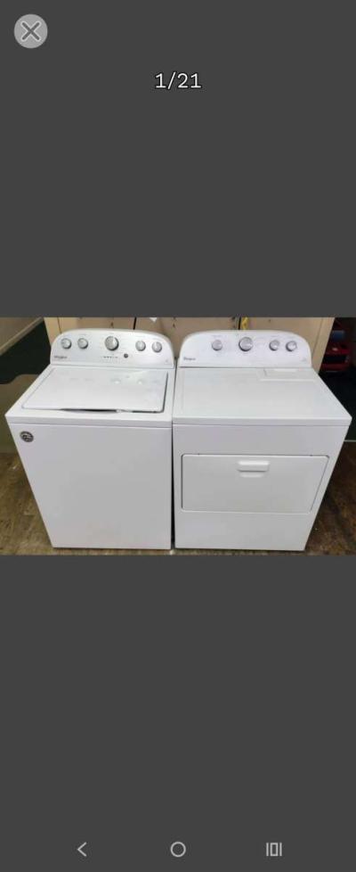 WHIRLPOOL WHITE TOPLOAD WASHER ELECTRIC DRYER SET - Thumbnail 6