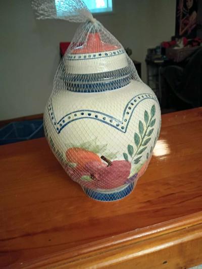 Vintage Biscotti Ceramic Jar And Vase Never Opened - Thumbnail 2