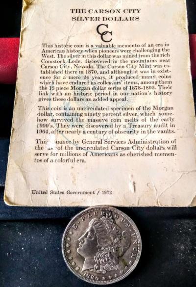 1880CC VERY RARE COIN HAS BEEN IN THE FAMILY 35 YEARS - Thumbnail 3