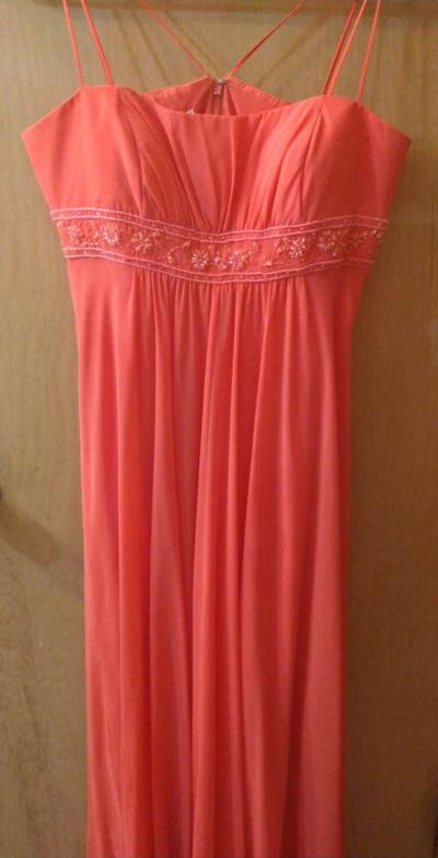 davids bridal coral stunning dress size 8 - Thumbnail 3