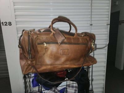 Orvis leather duffle bag - Thumbnail 2