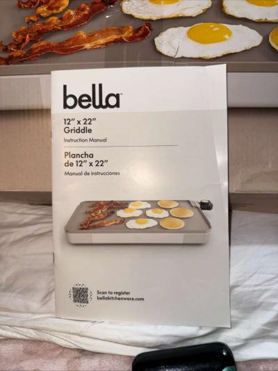 Bella 12x22 electric griddle New