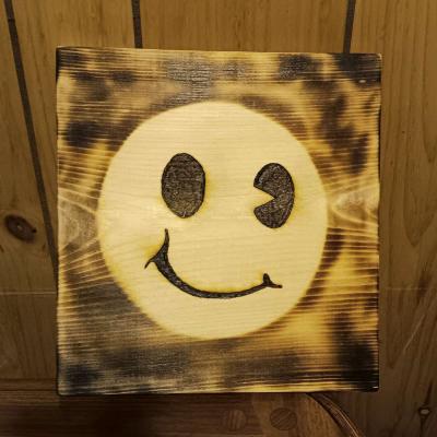 Smiley face Pyrography - Thumbnail 2