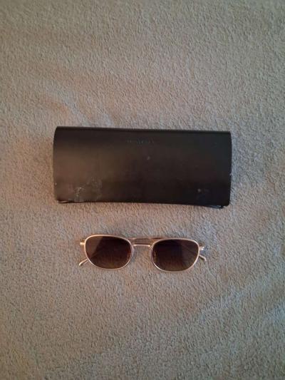 A KJAERBEDE Brown Shade Lens Unisex Golden Sunglasses - Thumbnail 1