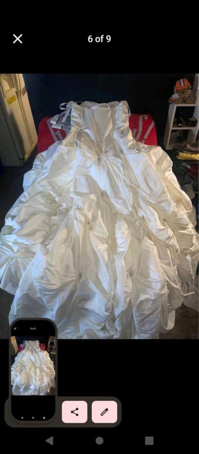 new size 8 Ivory wedding dress - Thumbnail 5