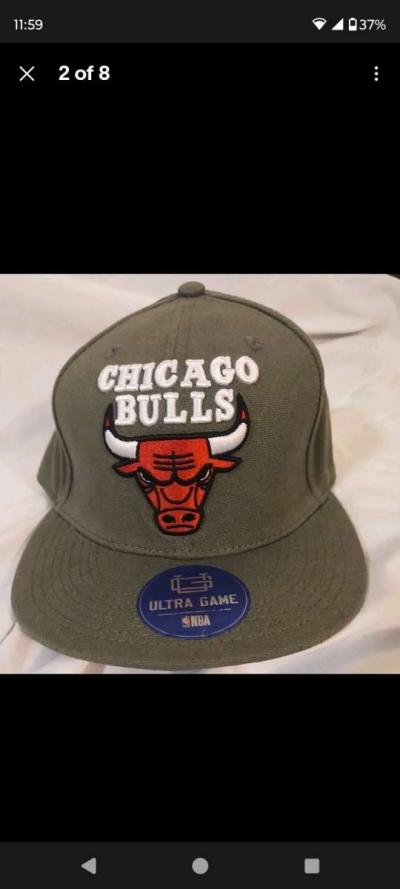 Ultra Game Chicago Bulls Snapback Hat Cap Olive Green NWT - Thumbnail 1