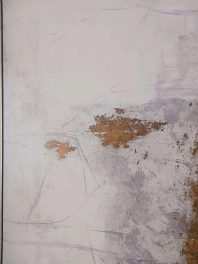 Modern Abstract Canvas Wall Art  Gold  Neutral Tones - Thumbnail 4