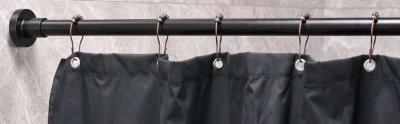 Black shower curtain rod expandable 43 to 75 inches - Thumbnail 2