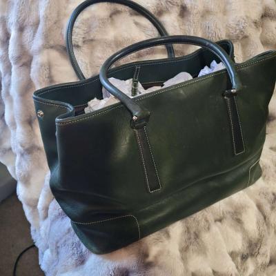 Vintage Hunter Green Coach bag - Thumbnail 2