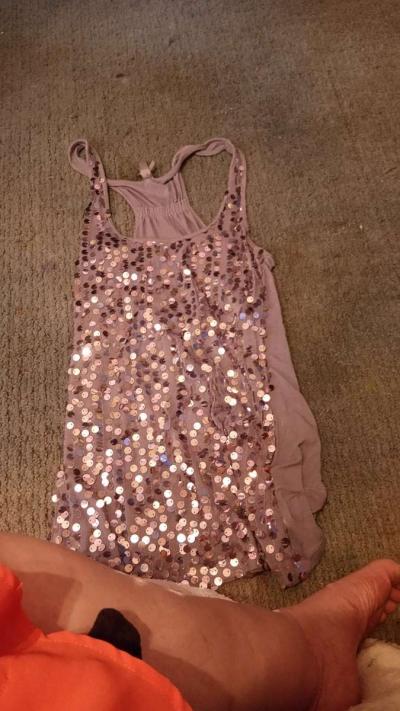 size small vanity sequin tank top