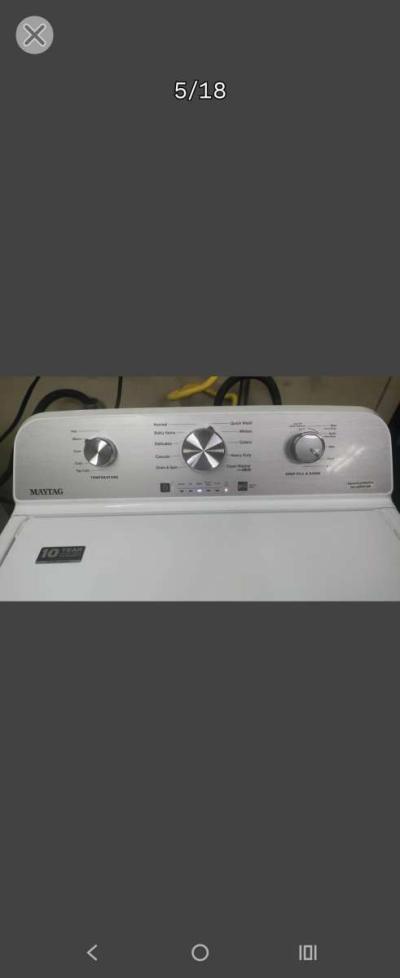 MAYTAG WHITE TOPLOAD WASHER - Thumbnail 2