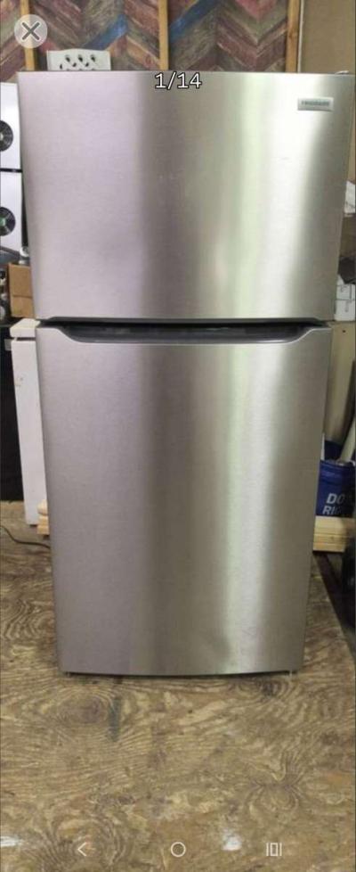 Frigidaire 19 Cu Ft Stainless Refrigerator Freezer  NEWER