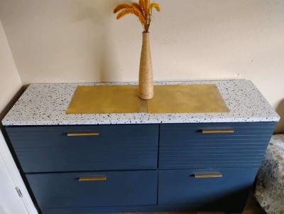 navy blue modern dresser