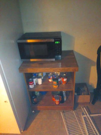 Microwave and stand