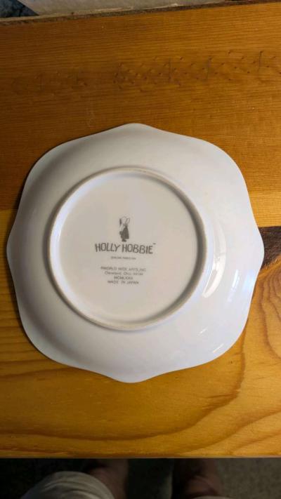 Holly Hobbie Scalloped Gold Trim Plate  Love is the Little T - Thumbnail 2